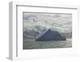 Iceberg with Mountain Range in Background-DLILLC-Framed Photographic Print