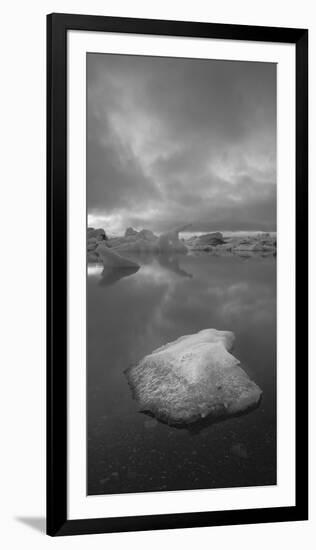 Icebergs 1 Vertical B&W-Moises Levy-Framed Photographic Print