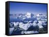 Icebergs and Brash Ice, Antarctica, Polar Regions-Geoff Renner-Framed Stretched Canvas