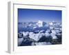 Icebergs and Brash Ice, Antarctica, Polar Regions-Geoff Renner-Framed Photographic Print