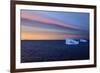 Icebergs at Dusk, Qeqertarsuaq, Disko Bay, Greenland, August 2009-Jensen-Framed Photographic Print