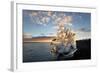 Icebergs at Sunset on Jokulsa Beach, on the Edge of the Vatnajokull National Park, South Iceland-Lee Frost-Framed Photographic Print