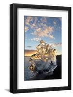 Icebergs at Sunset on Jokulsa Beach, on the Edge of the Vatnajokull National Park, South Iceland-Lee Frost-Framed Photographic Print