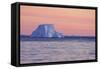 Icebergs at Sunset-null-Framed Stretched Canvas