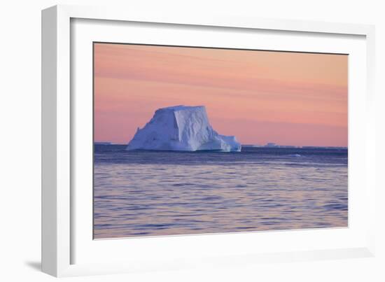 Icebergs at Sunset-null-Framed Photographic Print