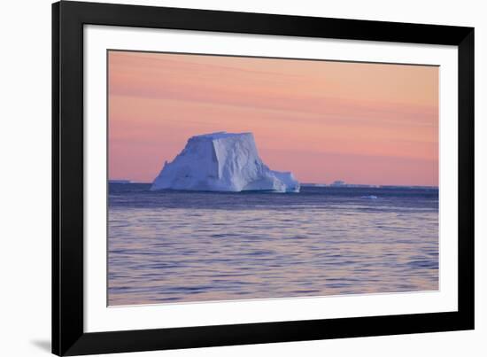 Icebergs at Sunset-null-Framed Photographic Print
