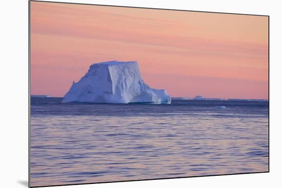 Icebergs at Sunset-null-Mounted Photographic Print