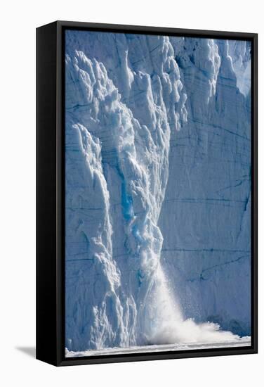 Icebergs Calving from Equip Sermia Glacier-Paul Souders-Framed Stretched Canvas