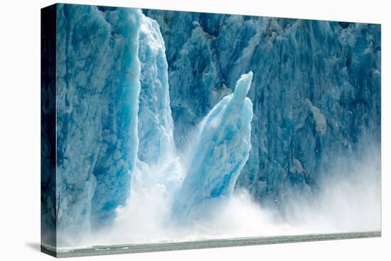 Icebergs Calving from Glacier, Alaska-null-Stretched Canvas