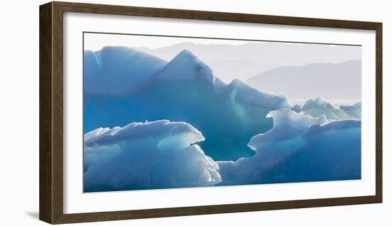 Icebergs drifting in the fjords of southern Greenland, Denmark-Martin Zwick-Framed Photographic Print