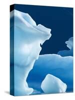 Icebergs Floating in Alsek Lake. Glacier Bay National Park, Ak.-Justin Bailie-Stretched Canvas