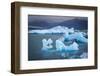 Icebergs Floating in the Glacier Lagoon Beneath Breidamerkurjokull Glacier, Jokulsarlon-Andrew Sproule-Framed Photographic Print