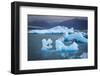 Icebergs Floating in the Glacier Lagoon Beneath Breidamerkurjokull Glacier, Jokulsarlon-Andrew Sproule-Framed Photographic Print