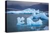 Icebergs Floating in the Glacier Lagoon Beneath Breidamerkurjokull Glacier, Jokulsarlon-Andrew Sproule-Stretched Canvas