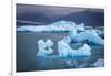 Icebergs Floating in the Glacier Lagoon Beneath Breidamerkurjokull Glacier, Jokulsarlon-Andrew Sproule-Framed Photographic Print