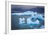 Icebergs Floating in the Glacier Lagoon Beneath Breidamerkurjokull Glacier, Jokulsarlon-Andrew Sproule-Framed Photographic Print