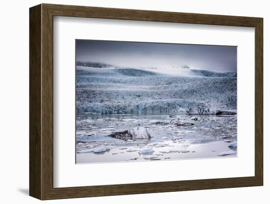 Icebergs Floating in the Glacier Lagoon Beneath Breidamerkurjokull Glacier, Jokulsarlon-Andrew Sproule-Framed Photographic Print