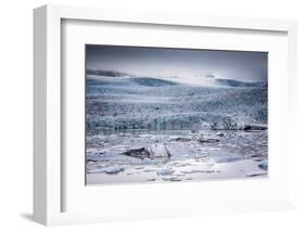 Icebergs Floating in the Glacier Lagoon Beneath Breidamerkurjokull Glacier, Jokulsarlon-Andrew Sproule-Framed Photographic Print