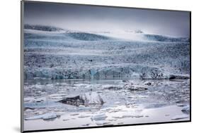 Icebergs Floating in the Glacier Lagoon Beneath Breidamerkurjokull Glacier, Jokulsarlon-Andrew Sproule-Mounted Photographic Print