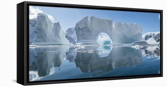 Icebergs floating in the Southern Ocean, Antarctic Peninsula, Antarctica-Panoramic Images-Framed Stretched Canvas