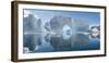 Icebergs floating in the Southern Ocean, Antarctic Peninsula, Antarctica-Panoramic Images-Framed Photographic Print