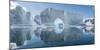 Icebergs floating in the Southern Ocean, Antarctic Peninsula, Antarctica-Panoramic Images-Mounted Photographic Print