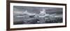 Icebergs floating in the Southern Ocean, Iceberg Graveyard, Lemaire Channel, Antarctic Peninsula...-Panoramic Images-Framed Photographic Print