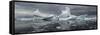 Icebergs floating in the Southern Ocean, Iceberg Graveyard, Lemaire Channel, Antarctic Peninsula...-Panoramic Images-Framed Stretched Canvas