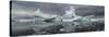 Icebergs floating in the Southern Ocean, Iceberg Graveyard, Lemaire Channel, Antarctic Peninsula...-Panoramic Images-Stretched Canvas