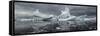 Icebergs floating in the Southern Ocean, Iceberg Graveyard, Lemaire Channel, Antarctic Peninsula...-Panoramic Images-Framed Stretched Canvas