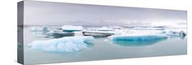 Icebergs Floating on the Jokulsarlon Glacial Lagoon, Iceland, Polar Regions-Lee Frost-Stretched Canvas