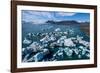 Icebergs flowing into the ocean, Iceland-Mateusz Piesiak-Framed Photographic Print
