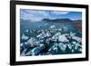 Icebergs flowing into the ocean, Iceland-Mateusz Piesiak-Framed Photographic Print