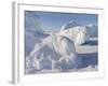 Icebergs frozen into the sea ice of the Uummannaq fjord system during winter. Greenland-Martin Zwick-Framed Photographic Print