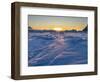 Icebergs frozen into the sea ice of the Uummannaq fjord system during winter. Greenland-Martin Zwick-Framed Photographic Print