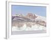 Icebergs frozen into the sea ice of the Uummannaq fjord system during winter. Greenland-Martin Zwick-Framed Photographic Print