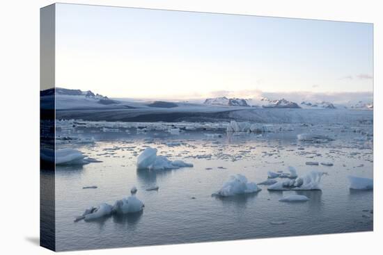 Icebergs, Glacier Lagoon Jškulsarlon, South Iceland-Julia Wellner-Stretched Canvas