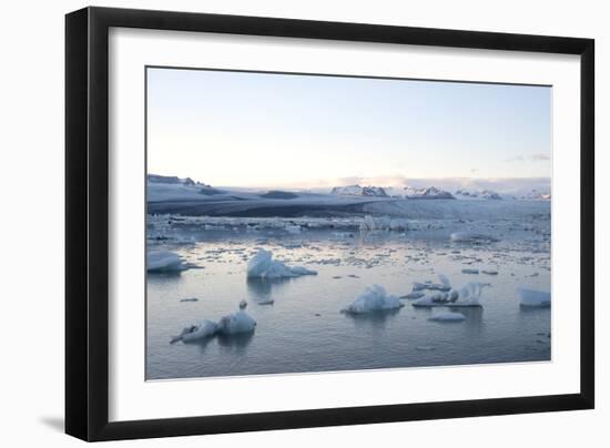 Icebergs, Glacier Lagoon Jškulsarlon, South Iceland-Julia Wellner-Framed Photographic Print