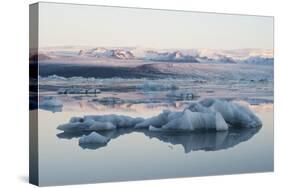 Icebergs, Glacier Lagoon Jškulsarlon, South Iceland-Julia Wellner-Stretched Canvas