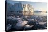 Icebergs in Disko Bay in Greenland-Paul Souders-Stretched Canvas