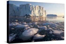 Icebergs in Disko Bay in Greenland-Paul Souders-Stretched Canvas