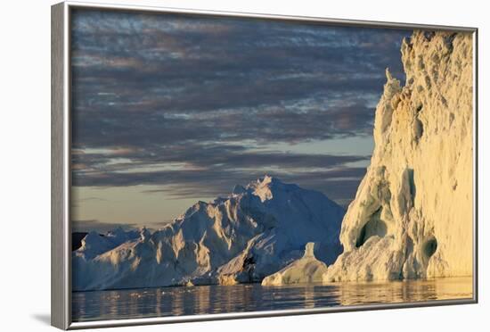 Icebergs in Disko Bay in Greenland-Paul Souders-Framed Photographic Print