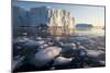 Icebergs in Disko Bay in Greenland-Paul Souders-Mounted Photographic Print