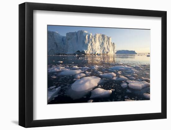 Icebergs in Disko Bay in Greenland-Paul Souders-Framed Photographic Print