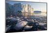 Icebergs in Disko Bay in Greenland-Paul Souders-Mounted Photographic Print