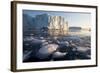 Icebergs in Disko Bay in Greenland-Paul Souders-Framed Photographic Print