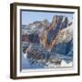 Icebergs in front of Appat Island, frozen into the sea ice of the Uummannaq fjord. Greenland-Martin Zwick-Framed Photographic Print