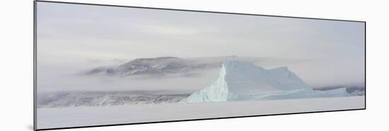 Icebergs in front of Storen Island, Uummannaq fjord system during winter. Greenland-Martin Zwick-Mounted Photographic Print