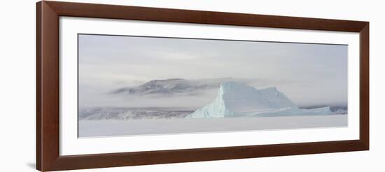 Icebergs in front of Storen Island, Uummannaq fjord system during winter. Greenland-Martin Zwick-Framed Photographic Print