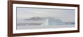 Icebergs in front of Storen Island, Uummannaq fjord system during winter. Greenland-Martin Zwick-Framed Photographic Print